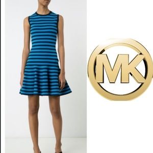Michael Kors Collection Striped Flared Dress